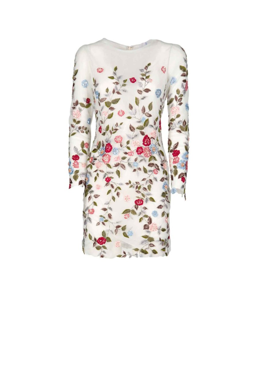 Dresses | Luisa Beccaria Flower Embroidered Tulle Mini Dress