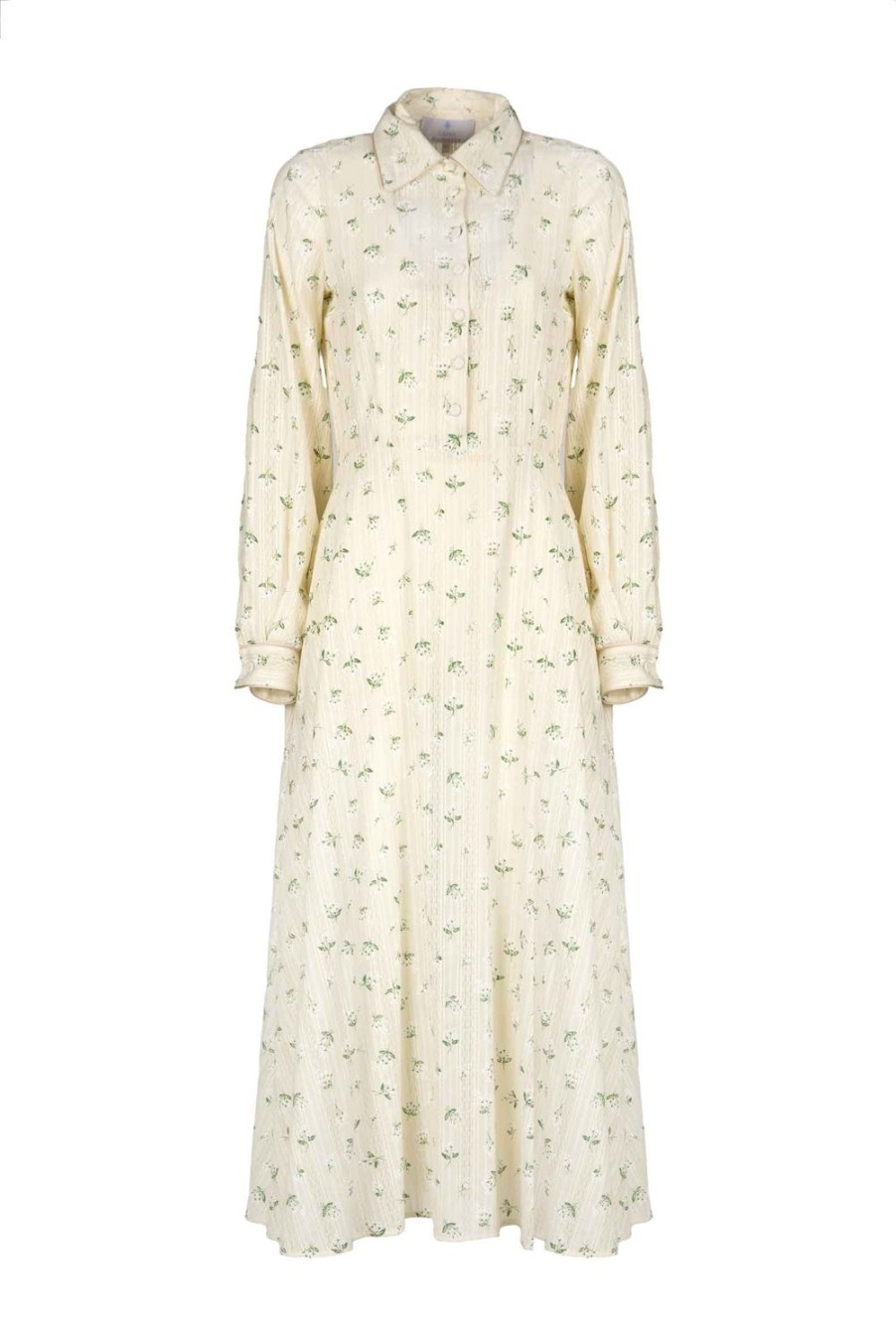 Dresses | Luisa Beccaria Cotton Printed Flower Jacquard Dress