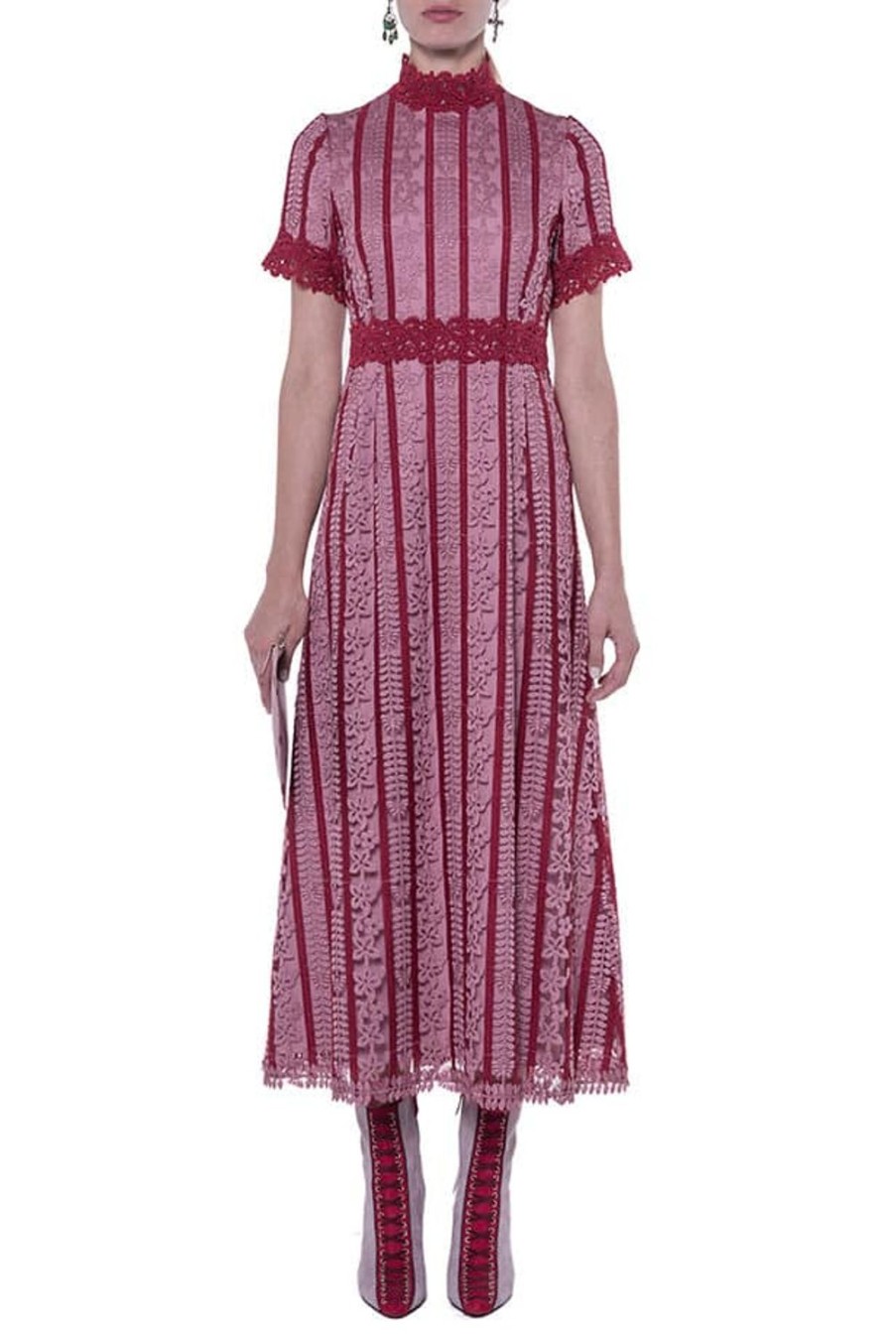 Dresses | Luisa Beccaria Macrame Embroidered Dress