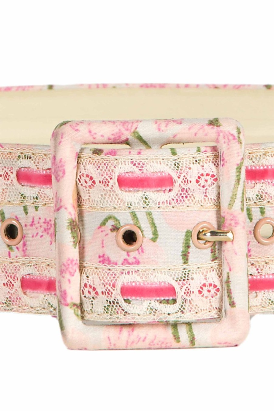 Belt | Luisa Beccaria Poppies Cotton Belt