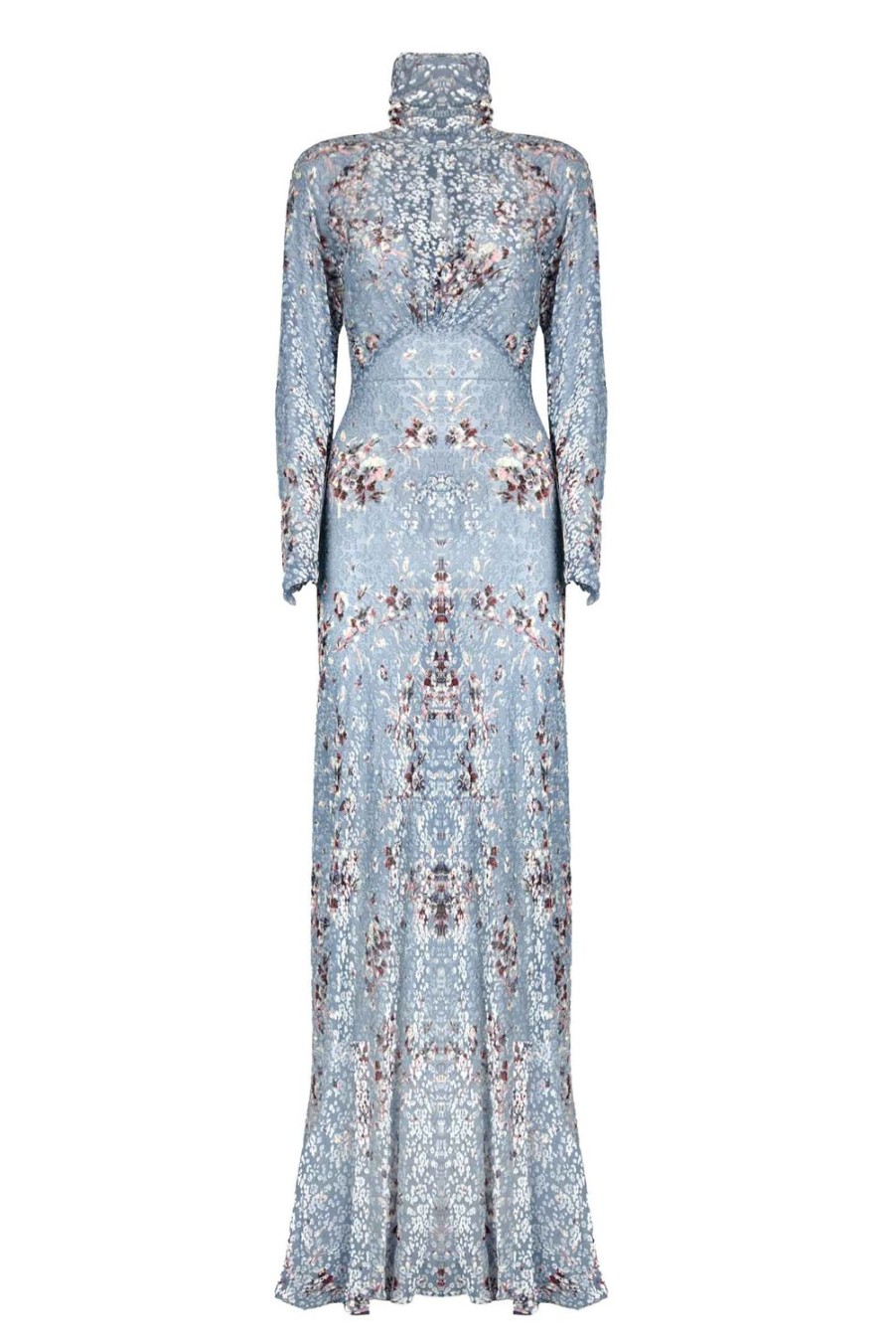 Dresses | Luisa Beccaria Flower Storm Printed Devore Maxi Dress