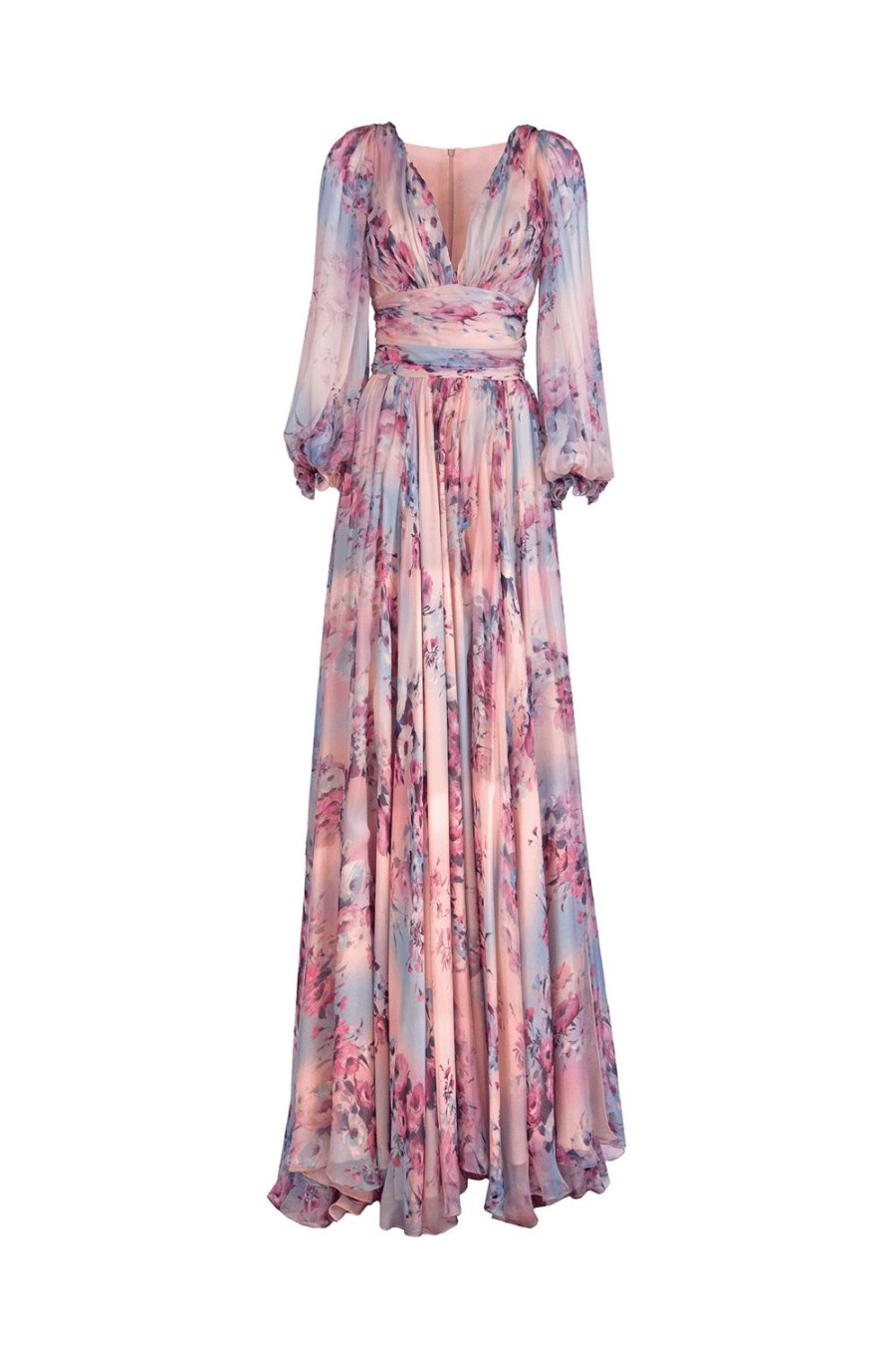 Dresses | Luisa Beccaria Lucrezia'S Printed Chiffon Gown
