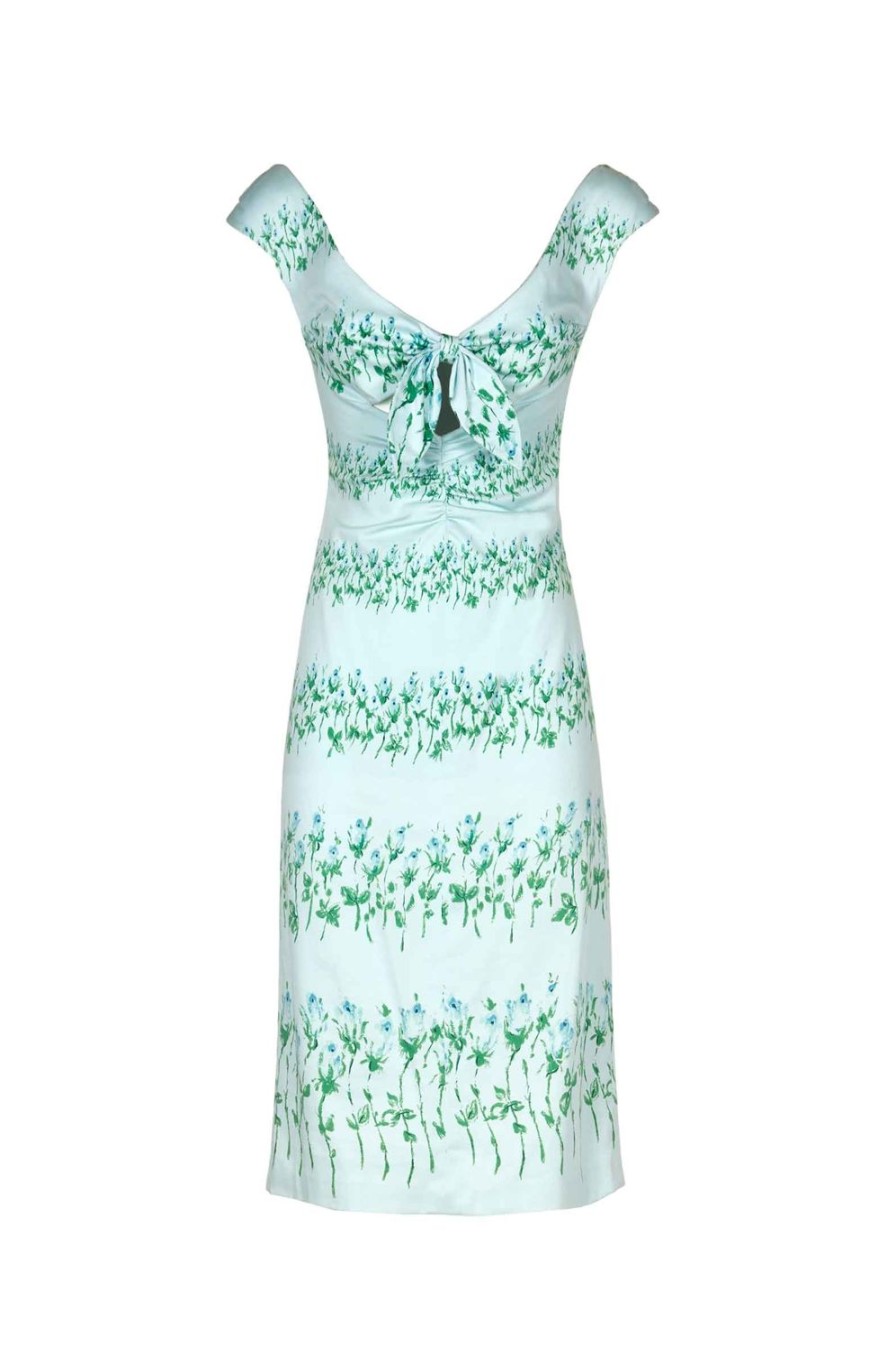 Dresses | Luisa Beccaria Flowery Striped Cutout Dress