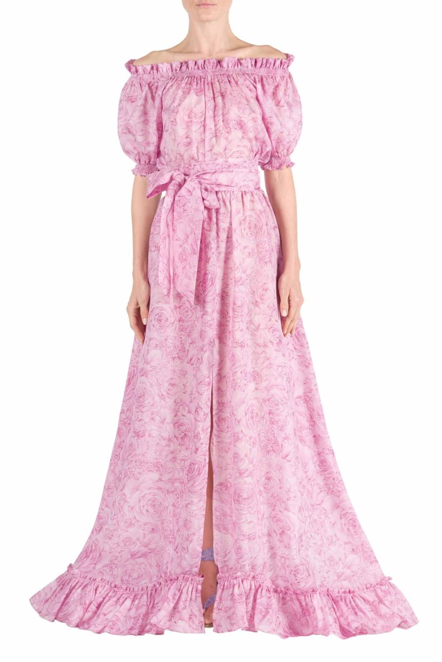 Dresses | Luisa Beccaria Roses Printed Organza Dress