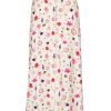Skirts | Luisa Beccaria Cotton Floral Printed Piquet Bottoncini Skirt