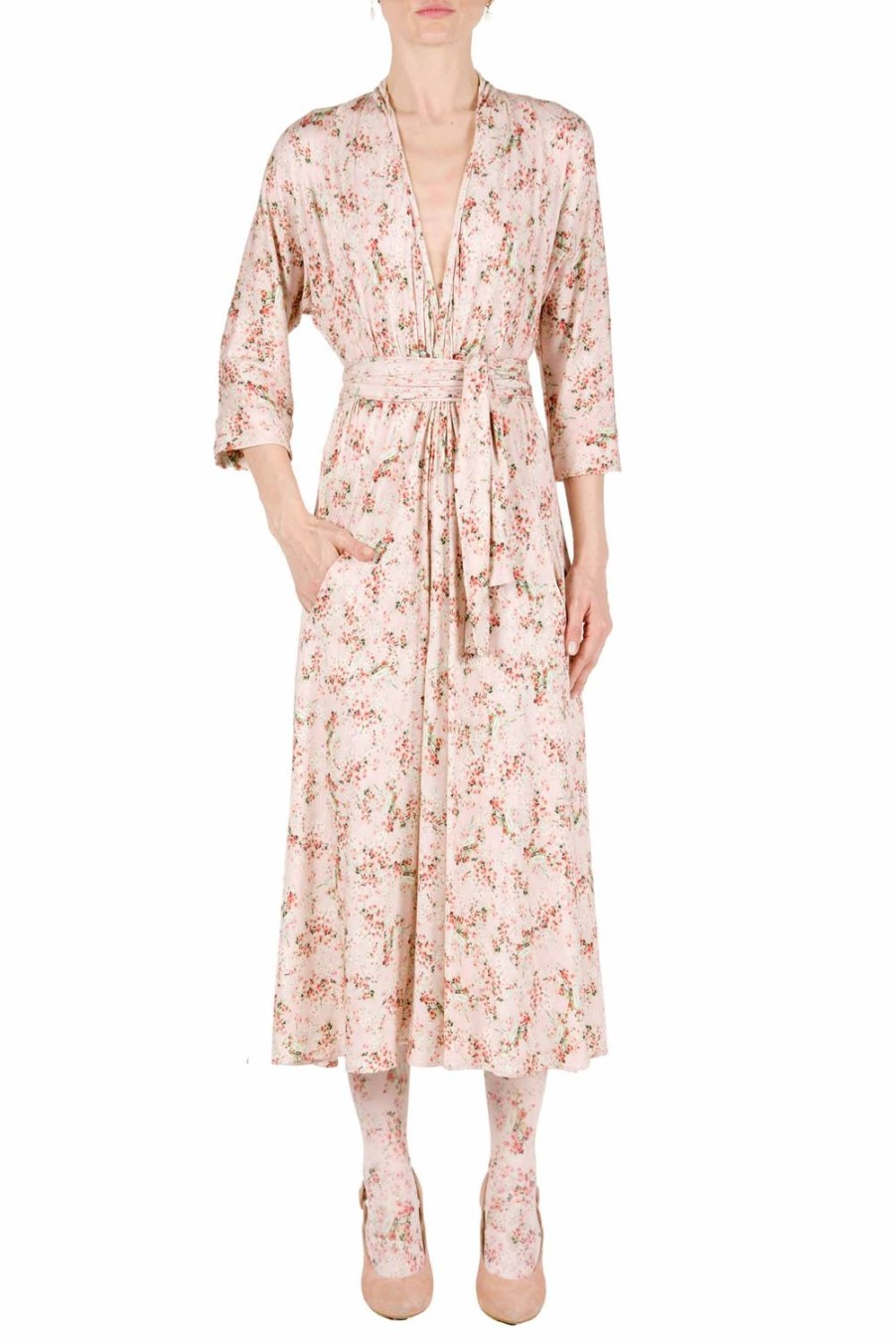 Dresses | Luisa Beccaria Luisa Jersey Rose Buds Print Dress