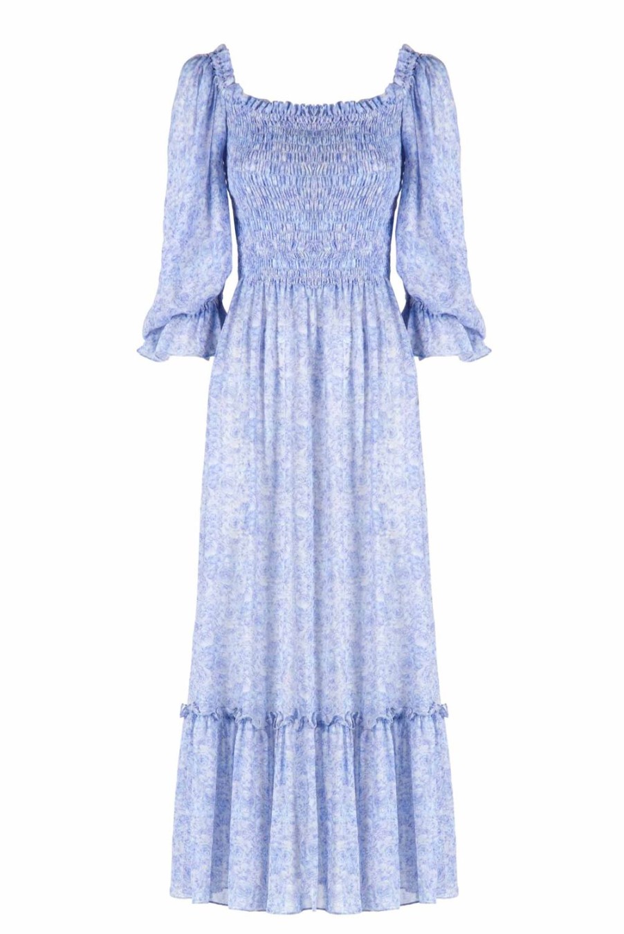 Dresses | Luisa Beccaria Roses Printed Georgette Dress