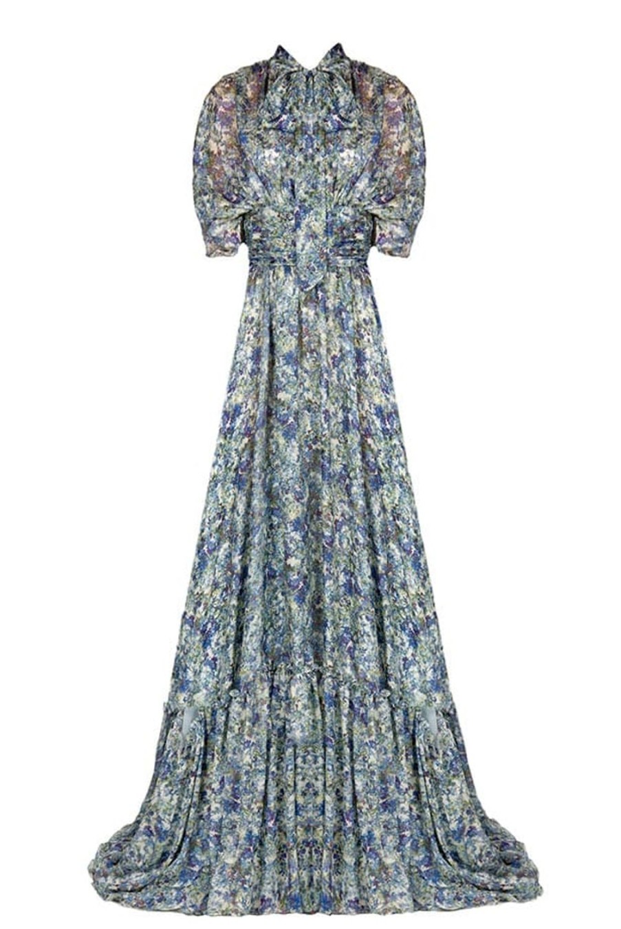 Dresses | Luisa Beccaria Printed Chiffon Maxi Dress