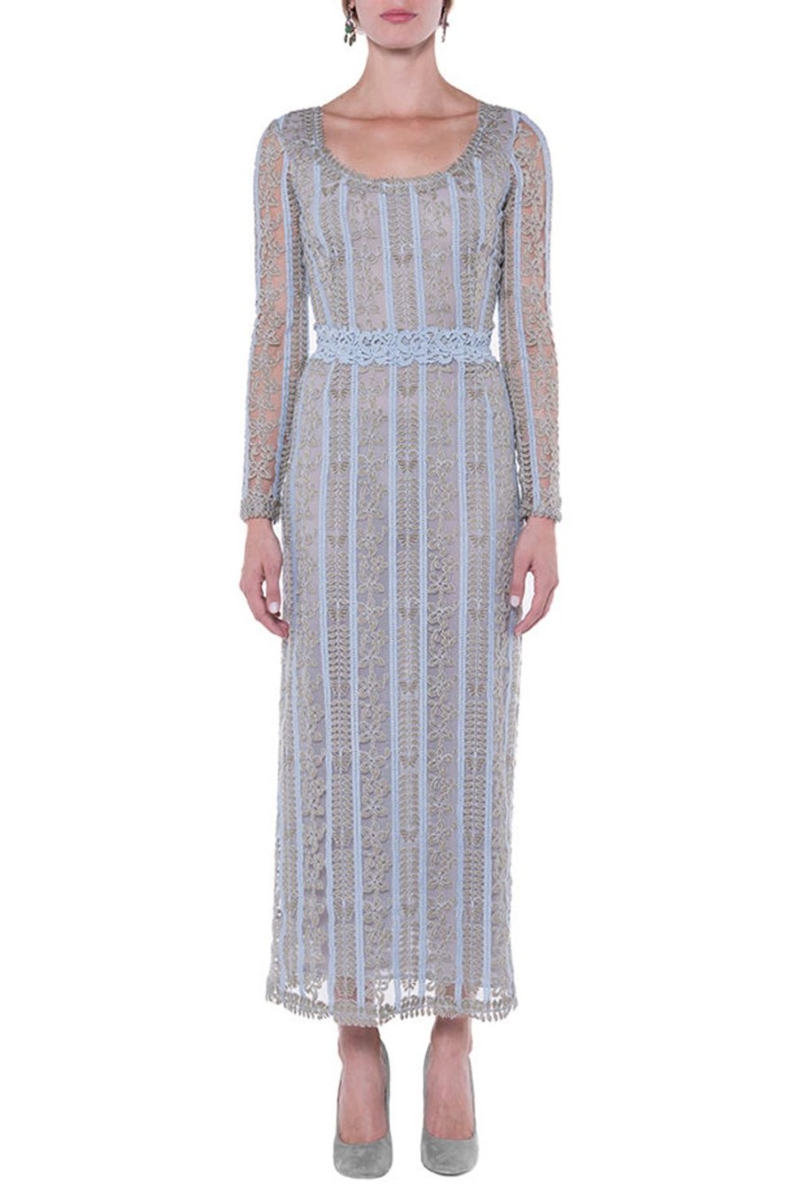 Dresses | Luisa Beccaria Macrame Embroidered Dress