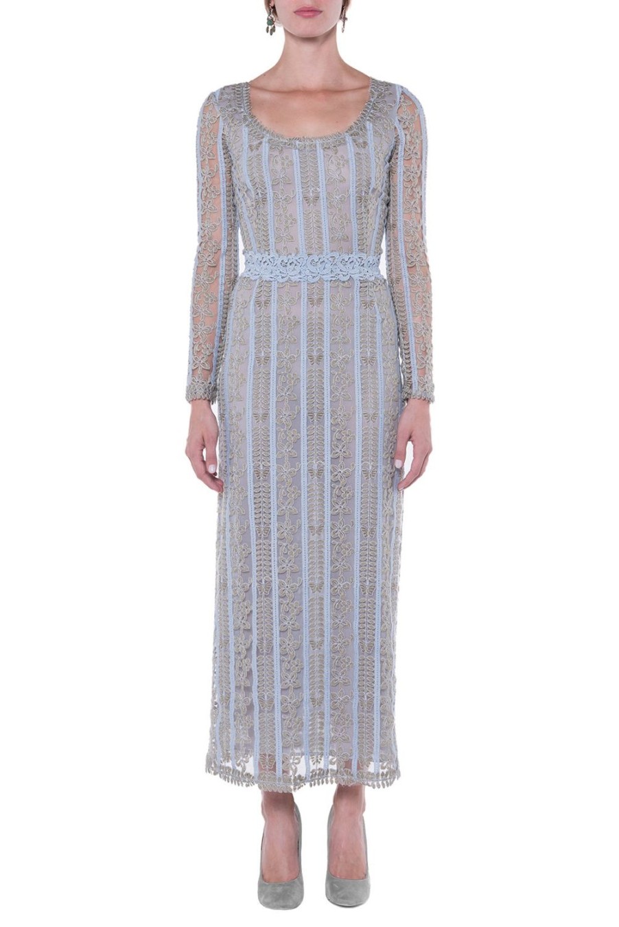 Dresses | Luisa Beccaria Macrame Embroidered Dress