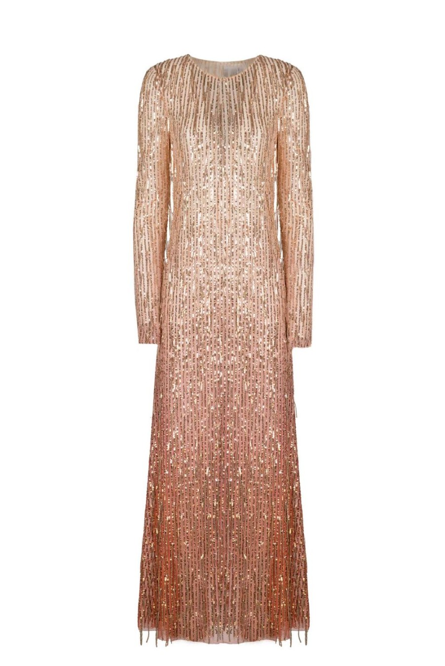 Dresses | Luisa Beccaria Sequin Degrade' Dress With Fringes